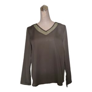 SHEIN Women's Dark Green Blouse Sz S